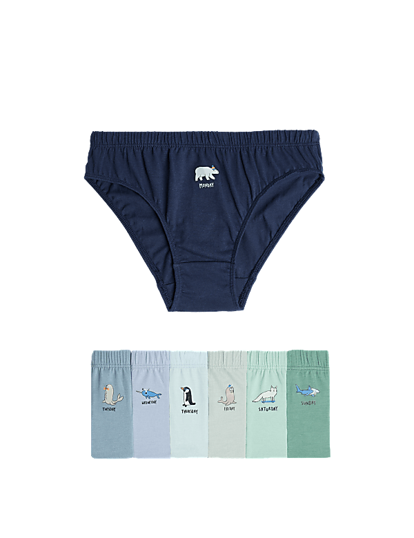 7pk Pure Cotton Days of the Week Briefs (2-8 Yrs)
