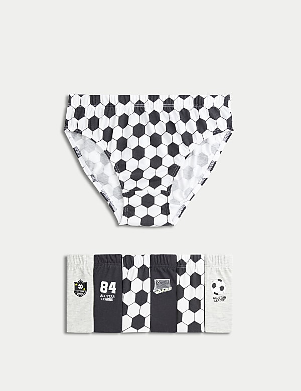 7pk Pure Cotton Football Briefs (2-8 Yrs) - DE