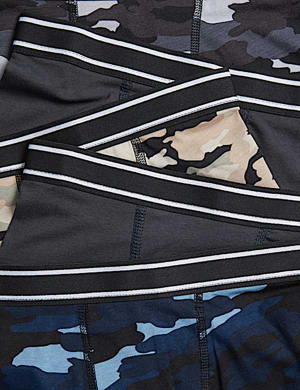 5pk Cotton with Stretch Camo Trunks (5-16 Yrs)