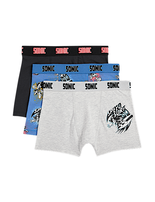 3pk Cotton with Stretch Sonic™ Trunks (5-16 Yrs)