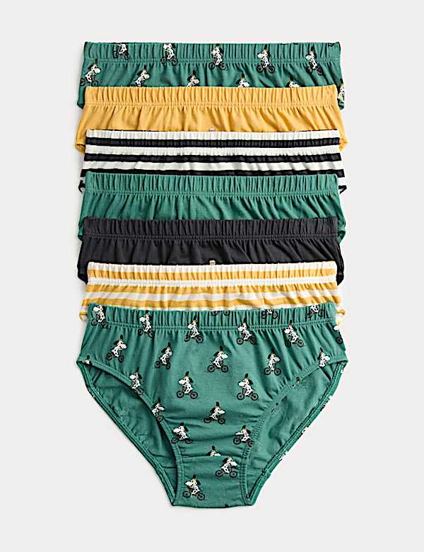 7 Pack Pure Cotton Dog & Striped Briefs (2-8 Years) - SE