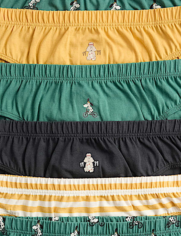 7 Pack Pure Cotton Dog & Striped Briefs (2-8 Years) - SE