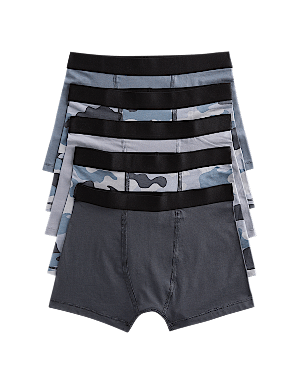 5 Pack Cotton Rich Camo Trunks (5-16 Yrs)