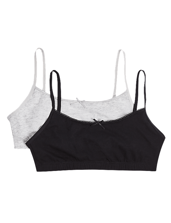 2 Pack Cotton Cropped Tops (6-16 Years)