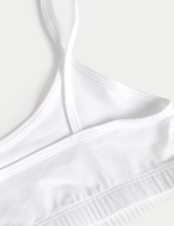 5pk Cotton with Stretch Crop Tops (6-16 Yrs)