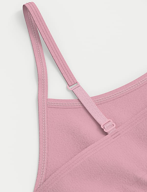 5pk Cotton with Stretch Crop Tops (6-16 Yrs)