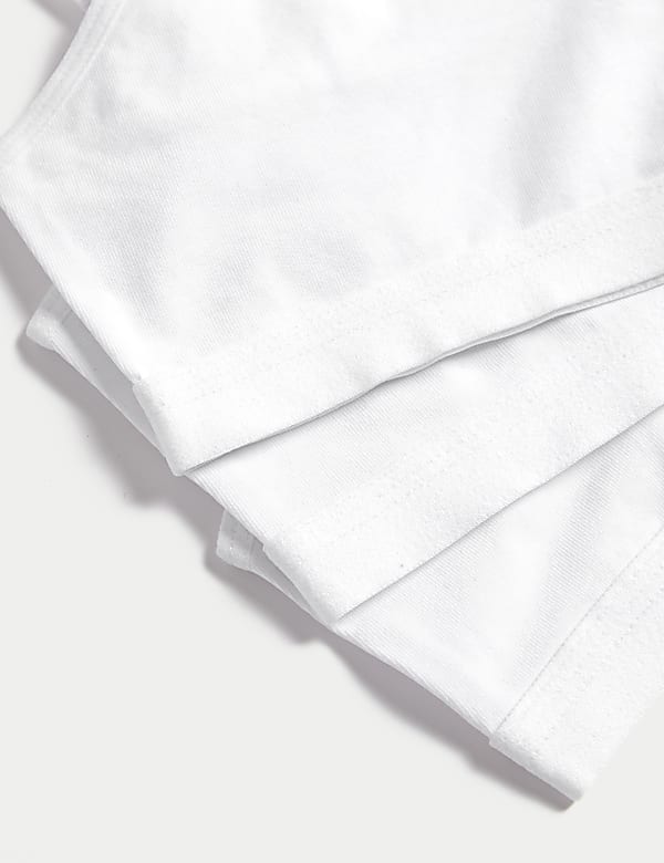 3pk Cotton with Stretch Crop Tops (6-16 Yrs)
