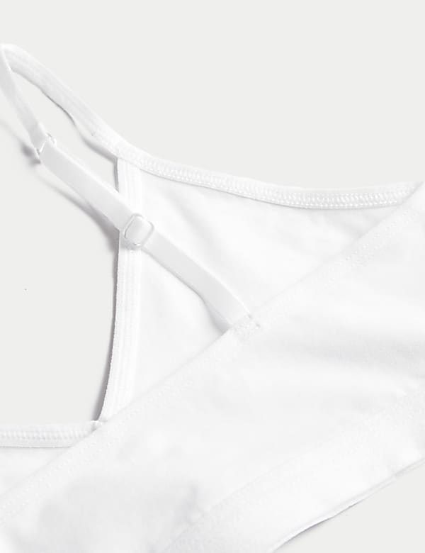 3pk Cotton with Stretch Crop Tops (6-16 Yrs)