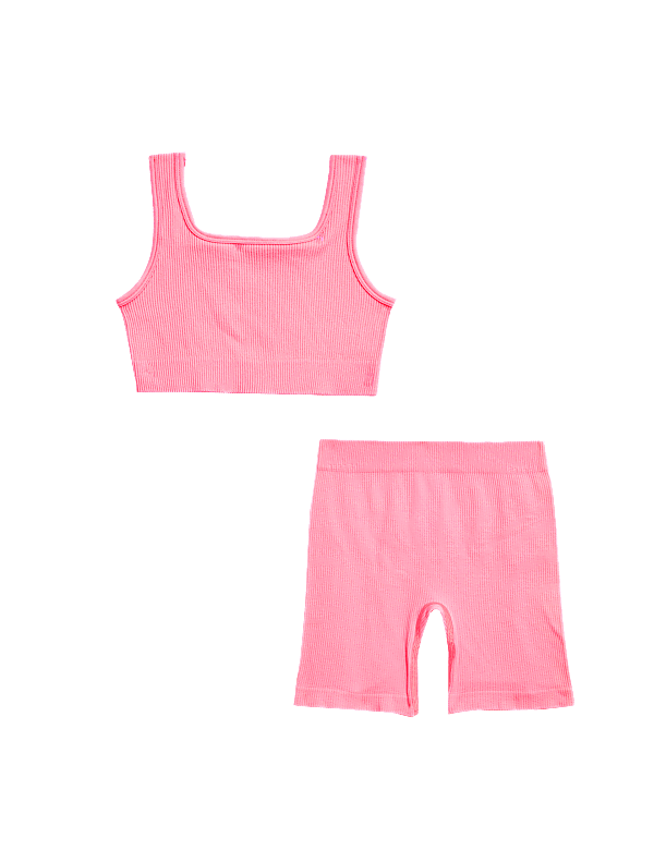 Seamless 2pc Rib Crop Set (6-16 Yrs)