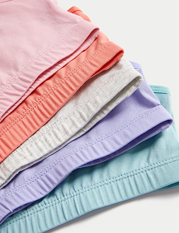 5pk Cotton with Stretch Crop Tops (6-16 Yrs)