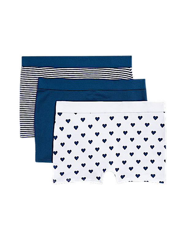 3pk Cotton with Stretch Boxer Shorts (6-16 Yrs)