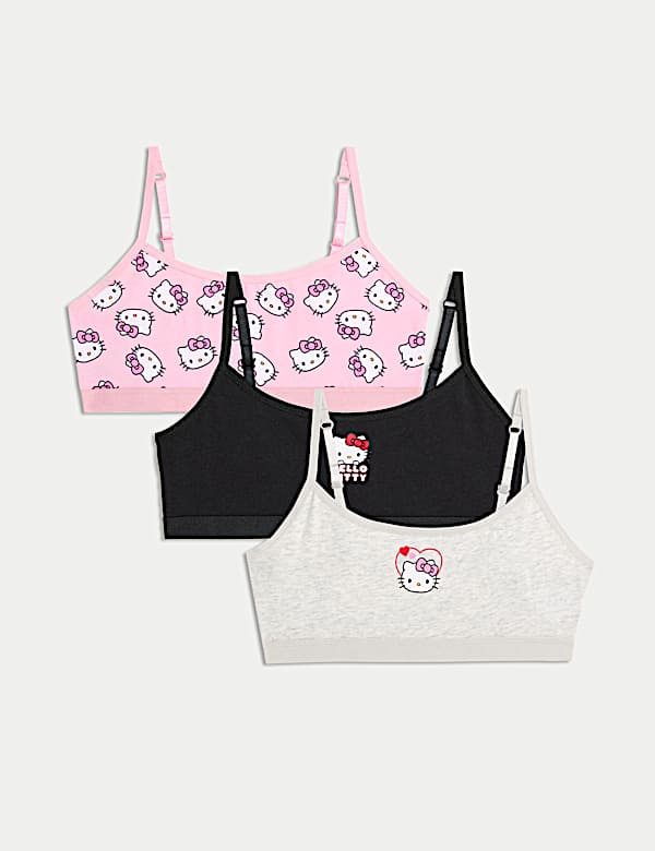 3pk Cotton Rich Hello Kitty™ Crop Tops (6-16 Yrs) - CH