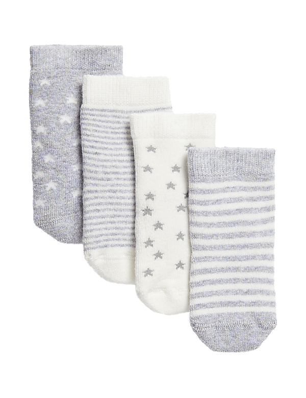 4pk Cotton Rich Terry Baby Socks