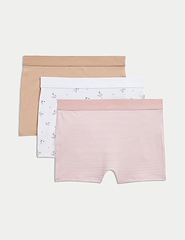 3pk Cotton Rich Floral Boxers (6-16 Yrs) - NO