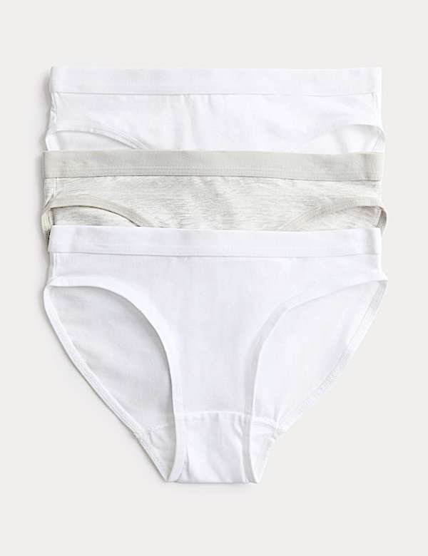 3 Pack Cotton with Stretch Bikini Knickers (6-16 Yrs)