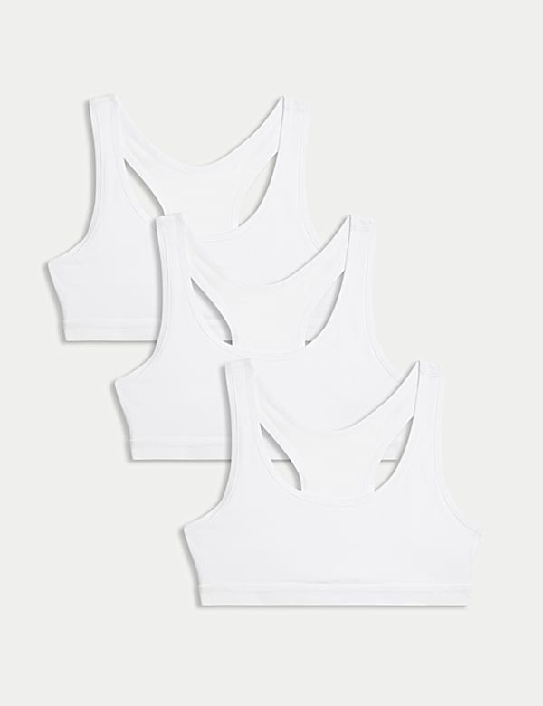 3pk Cotton Rich Crop Tops (6-16 Yrs) - SI