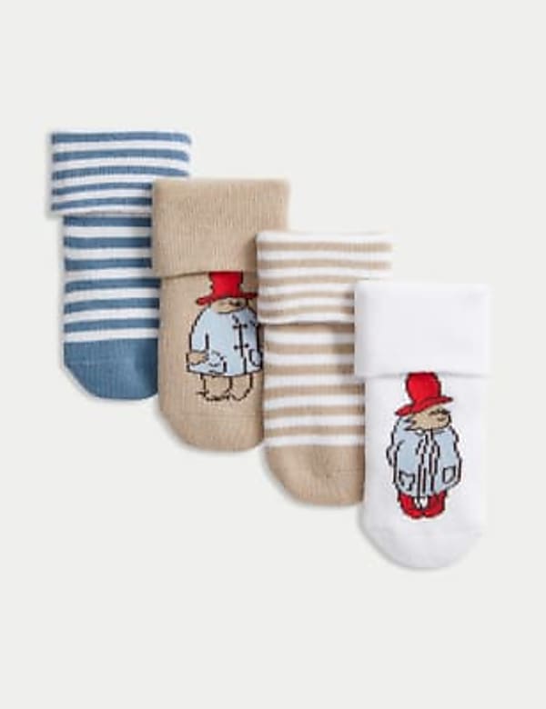 4pk Cotton Rich Paddington™ Socks  - CN