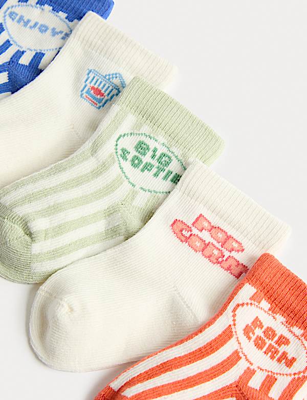 5 Pack Cotton Rich Baby Socks (7lbs-24 Mths) - IT