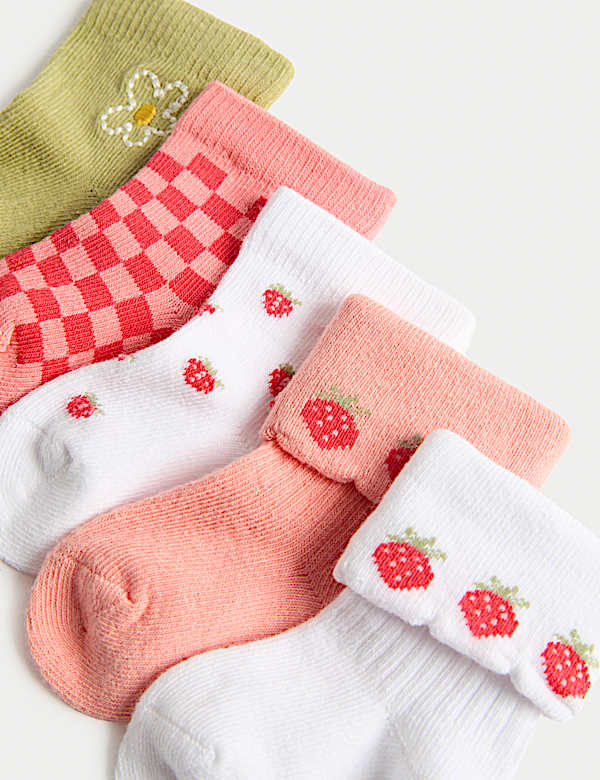 5 Pack Cotton Rich Country Crew Baby Socks (0-24 Months) - JO