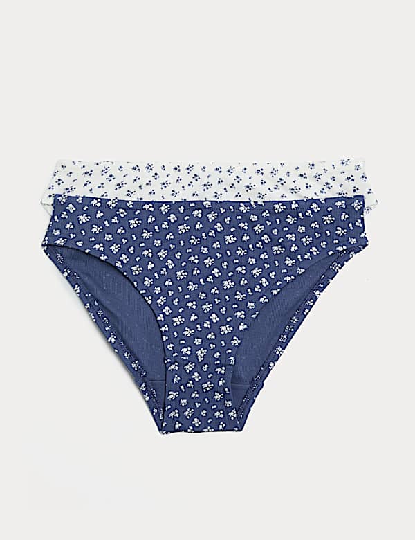 2 Pack Cotton Rich Floral Knickers (7-16 Yrs)