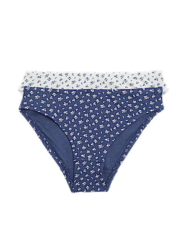 2 Pack Cotton Rich Floral Knickers (7-16 Yrs)