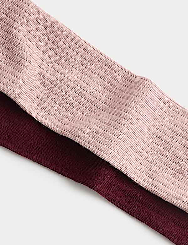 2er-Pack gerippte Strumpfhosen mit hohem Baumwollanteil (2–14 J.) - DE