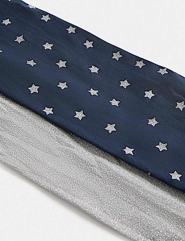 2 Pack Metallic Star Tights (2-14 Yrs) - BE