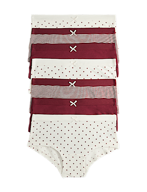 7 Pack Cotton Rich Star Stripe Shorts (5-16 Yrs)
