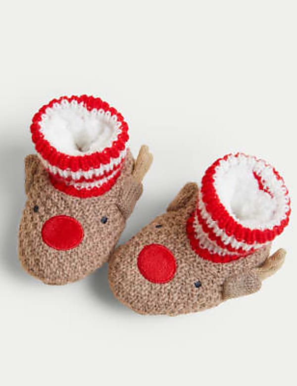 Buy Reindeer Baby Booties at Marks Spencer