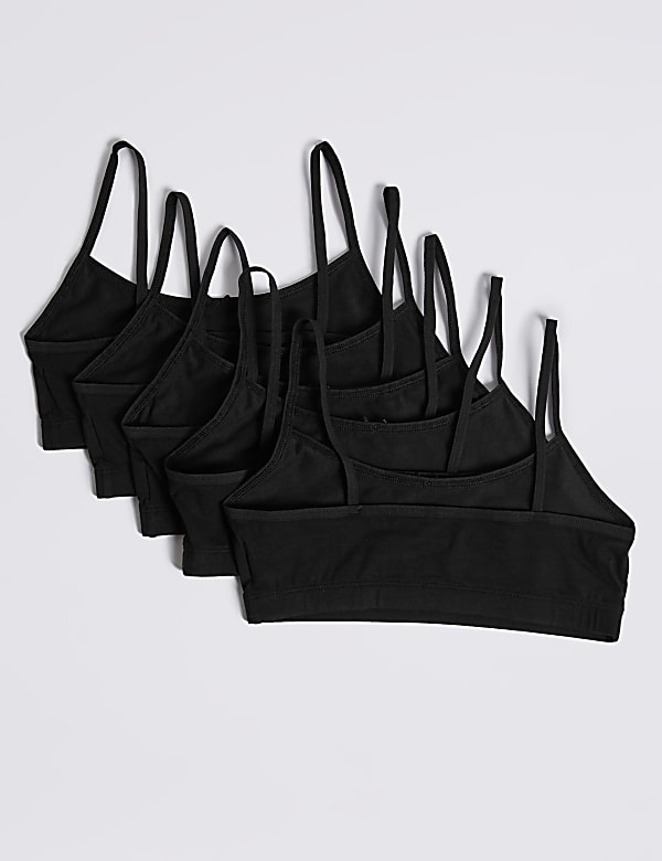5 Pack Cotton Cropped Tops (6-16 Years)