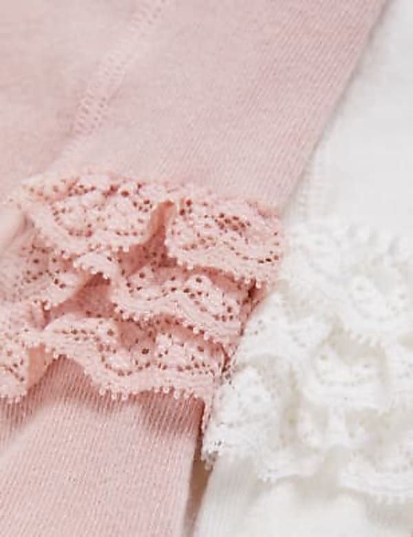 2pk Cotton Rich Frill Tights (0-2 Yrs) - HU