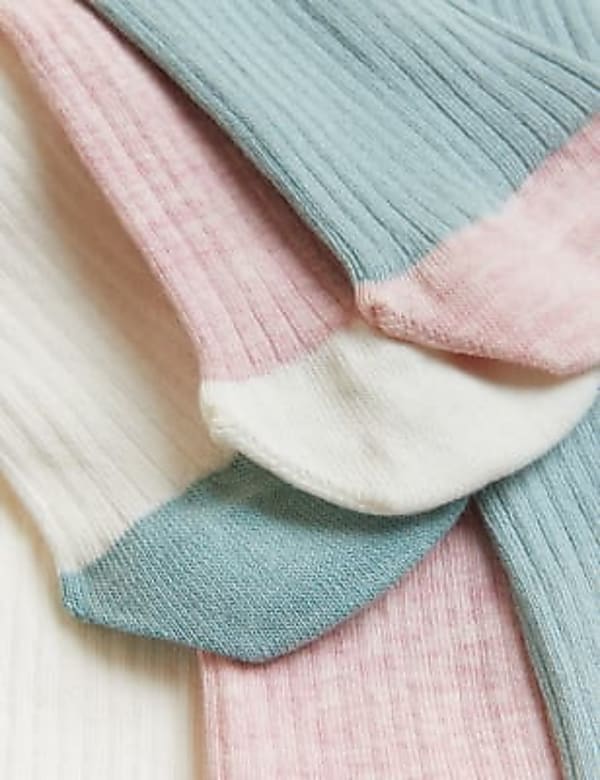 Buy Baby 3pk Cotton Rich Ribbed Tights at Marks Spencer