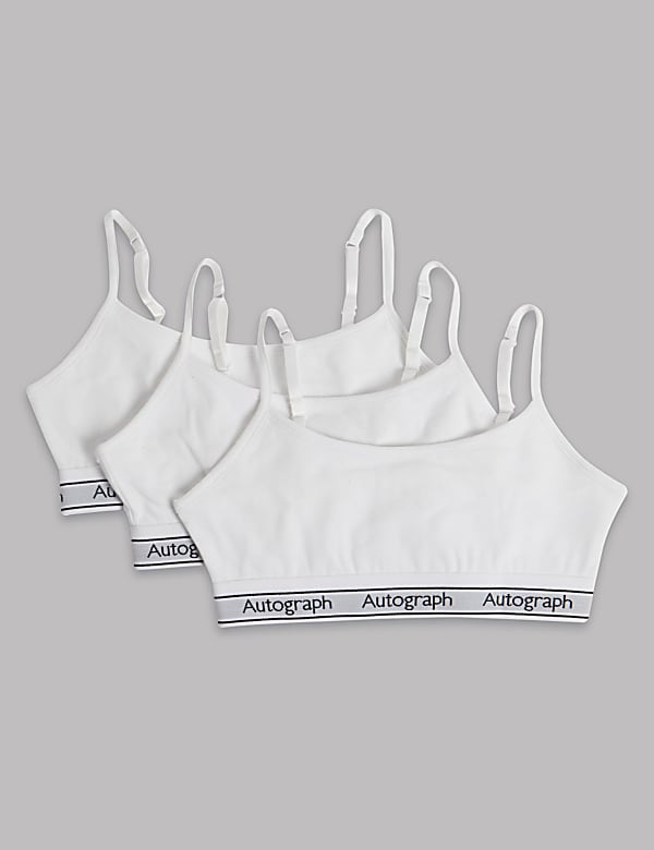3 Pack Cotton with Lycra Cropped Tops