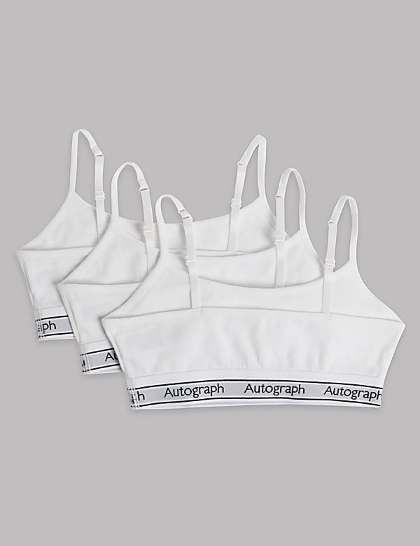 3 Pack Cotton with Lycra Cropped Tops