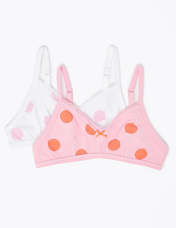 2 Pack Flexifit™ Spotted Non-Padded First Bras A-B