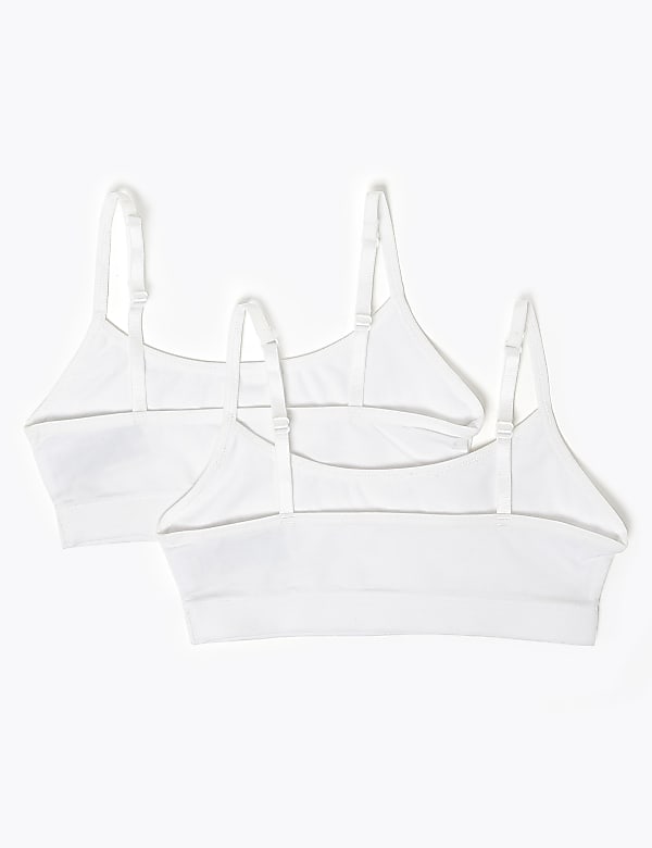 2pk Flexifit™ Cotton Rich Crop Tops (6-16 Yrs)