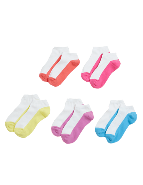 5pk Cotton Rich Coloured Trainer Liners™