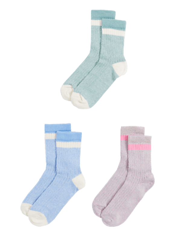 3pk Cotton Rich Socks