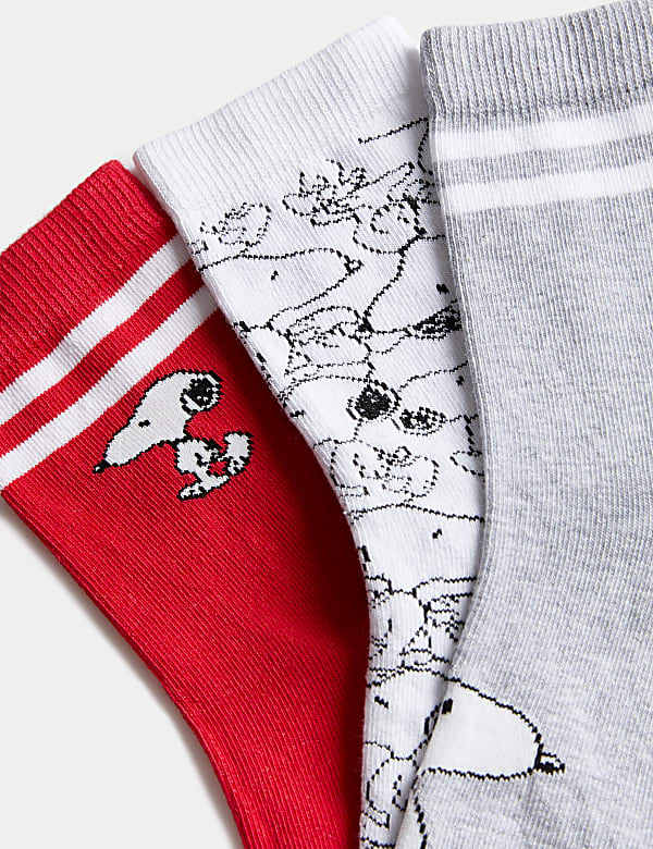 3pk Cotton Rich Snoopy™ Socks