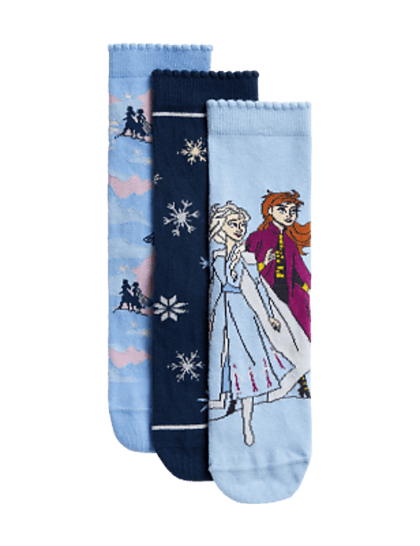 3pk Cotton Rich Frozen™ Socks