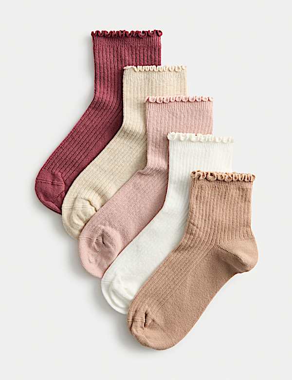 5pk Cotton Rich Socks (6 Small - 7 Large) - ES