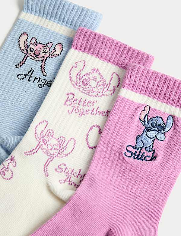 3 Pack Lilo & Stitch&trade; Socks (6 Small-7 Large) - NO