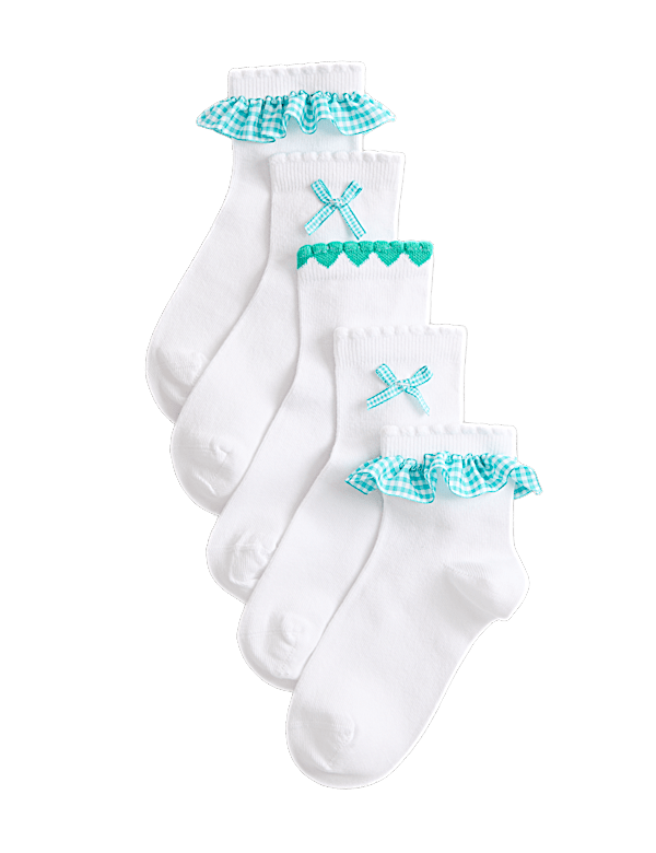 5 Pack Cotton Rich Socks (6 Small - 7 Large)
