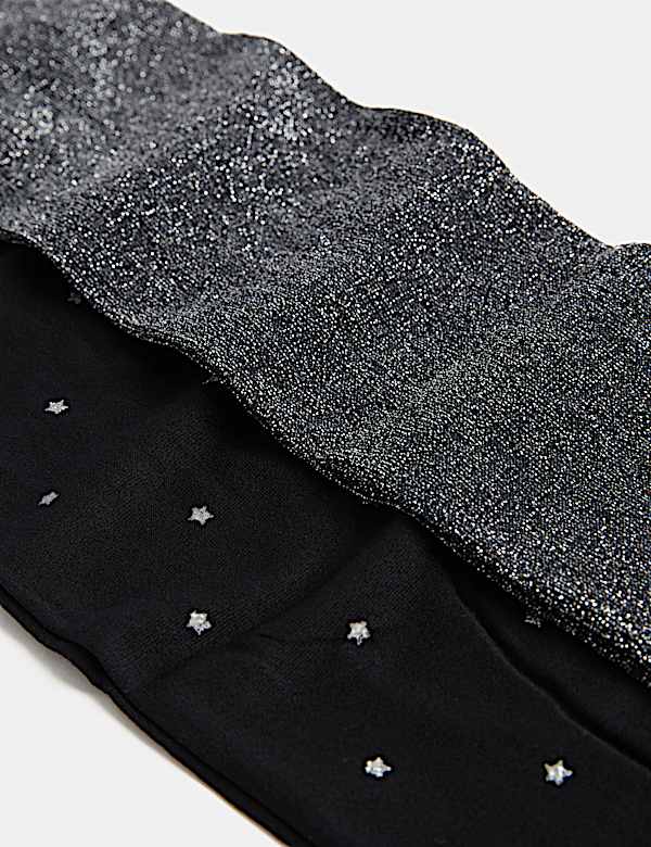 2 Pack Star Sparkly Opaque Tights - NZ