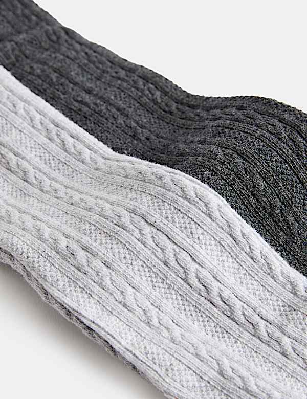 2 Pack Cotton Rich Cable Tights (2-14 Yrs) - CH