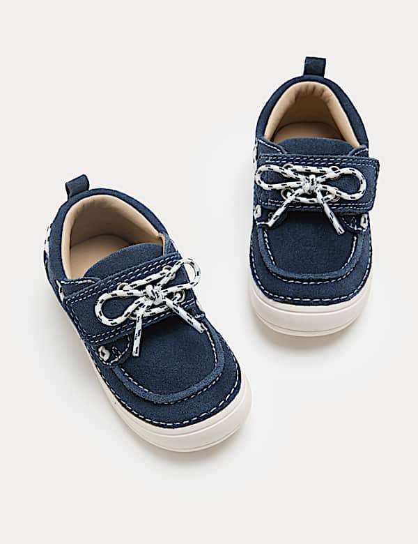 First Walker Suede Boat Shoes (2 Small-5 Small) - NL