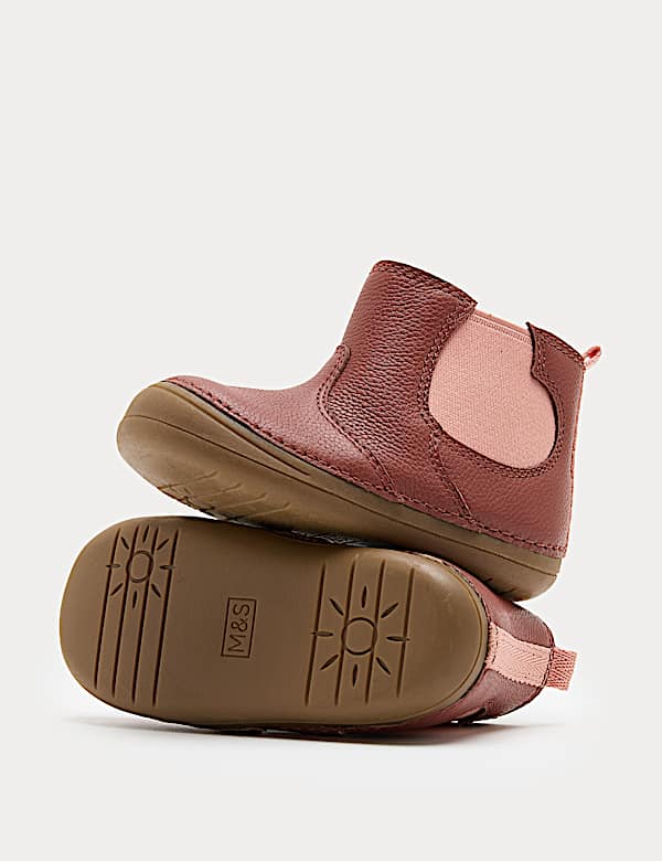 First Walker Leather Heart Chelsea Boots (2 Small - 5 Small) - RS
