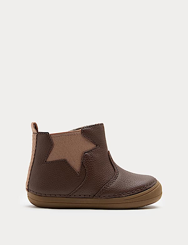 Kids&rsquo; Barefoot Leather Chelsea Boots (2 Small - 5 Small) - CZ