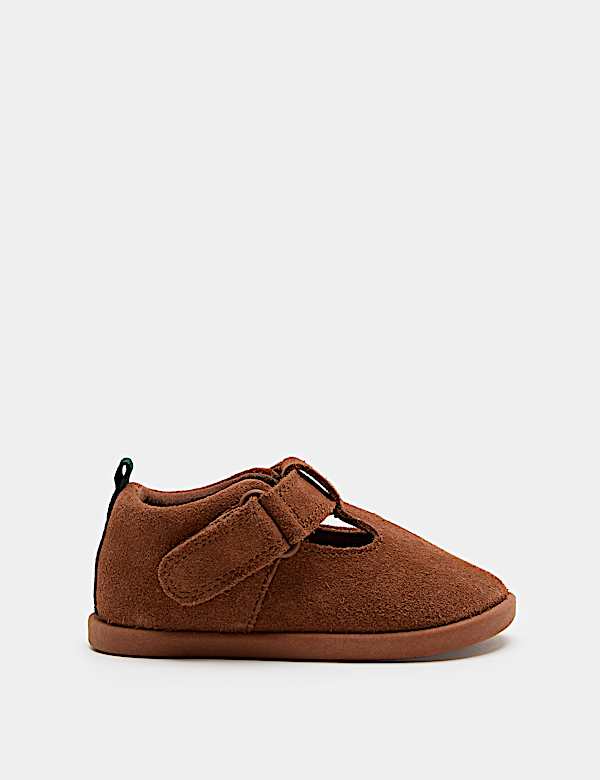 Calzado de beb&eacute; de ante con tira en T con velcro (2 peque&ntilde;o-5 peque&ntilde;o) - US