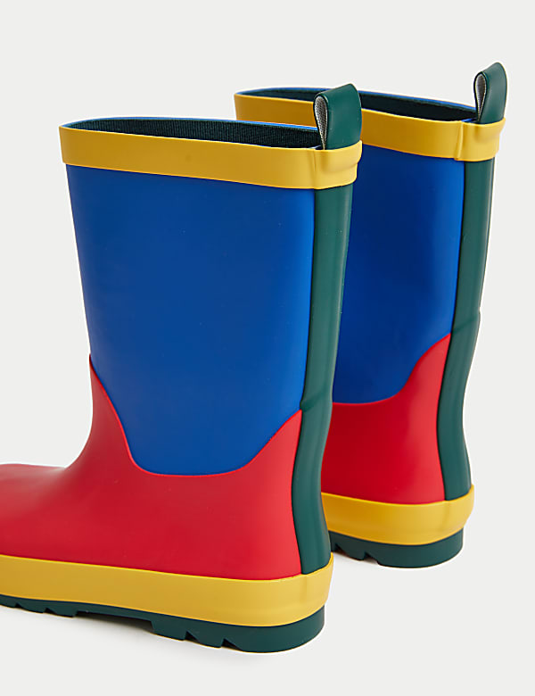 Bottes enfants en caoutchouc &agrave; motif color block (du 20 au 35) - CH